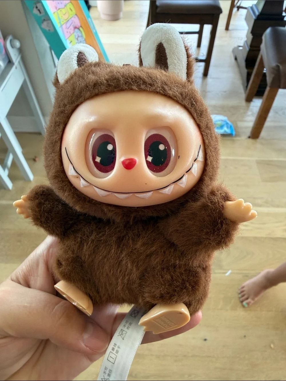 Brown Furry Monster Doll Plush Toy with Cute Face - Unbranded
